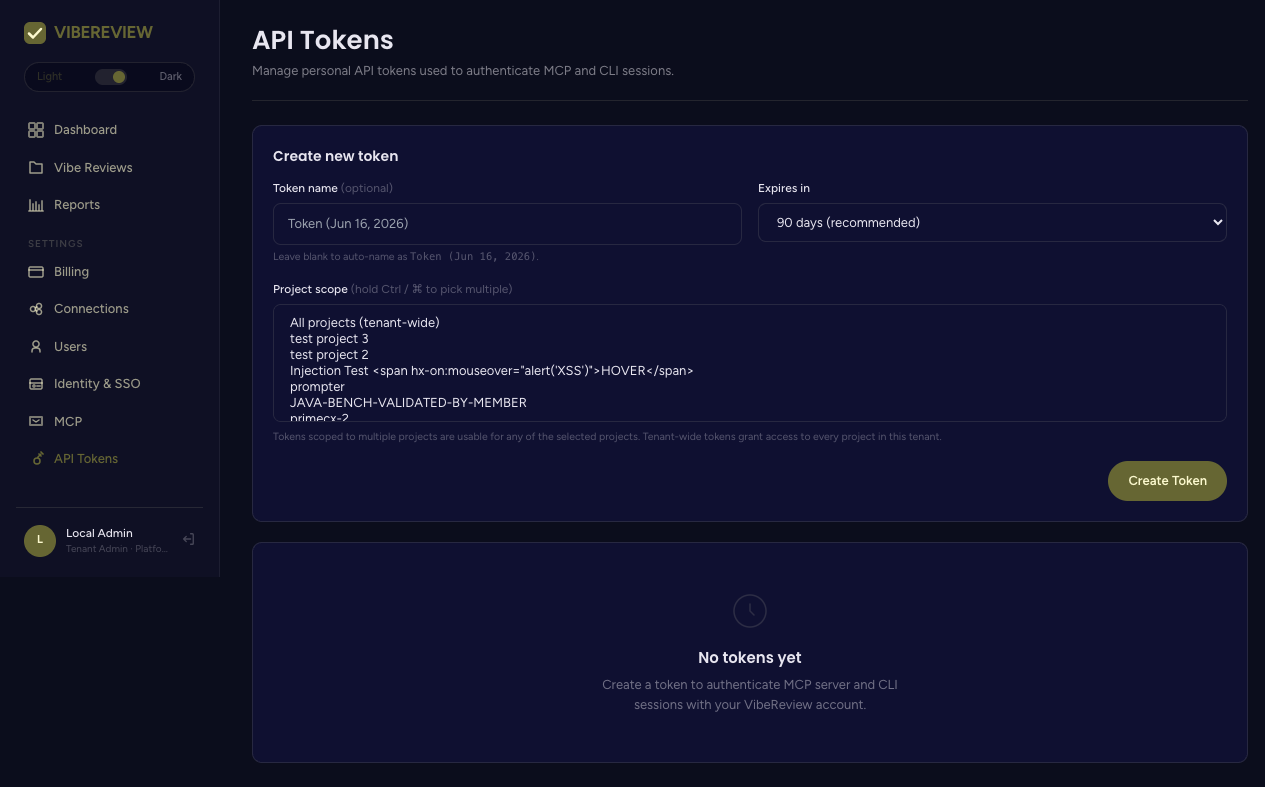 API Tokens
